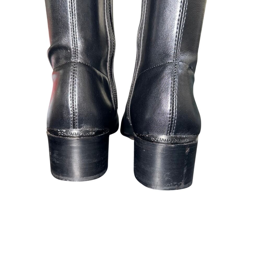 Donald J Pliner DAYLE Women’s 6.5M Black Leather Knee High Boots Pointed Toe - Picture 5 of 16
